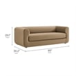 Modaway Leif Performance Velvet Upholstered Sofa in Taupe