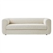Modway Leif Boucle Fabric Upholstered Sofa in Pearl