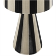 Renae Handwoven Cotton Thread Striped Table Lamp in Black
