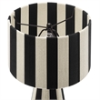 Renae Handwoven Cotton Thread Striped Table Lamp in Black