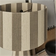 Renae Handwoven Cotton Thread Striped Table Lamp in Cobblestone