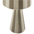 Renae Handwoven Cotton Thread Striped Table Lamp in Cobblestone