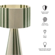 Gia Handwoven Cotton Thread Striped or Plain Table Lamp in Basil Green