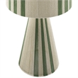 Gia Handwoven Cotton Thread Striped or Plain Table Lamp in Basil Green
