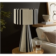 Gia Handwoven Cotton Thread Striped or Plain Table Lamp in Black