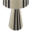 Gia Handwoven Cotton Thread Striped or Plain Table Lamp in Black