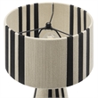 Gia Handwoven Cotton Thread Striped or Plain Table Lamp in Black