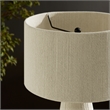 Gia Handwoven Cotton Thread Striped or Plain Table Lamp in Natural