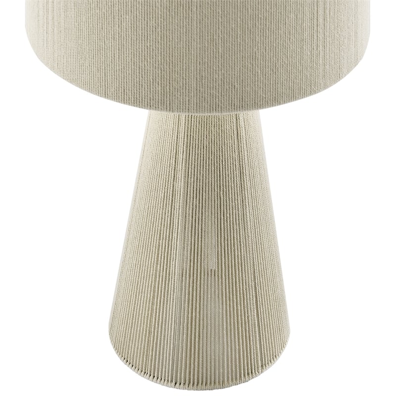Gia Handwoven Cotton Thread Striped or Plain Table Lamp in Natural