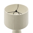 Gia Handwoven Cotton Thread Striped or Plain Table Lamp in Natural