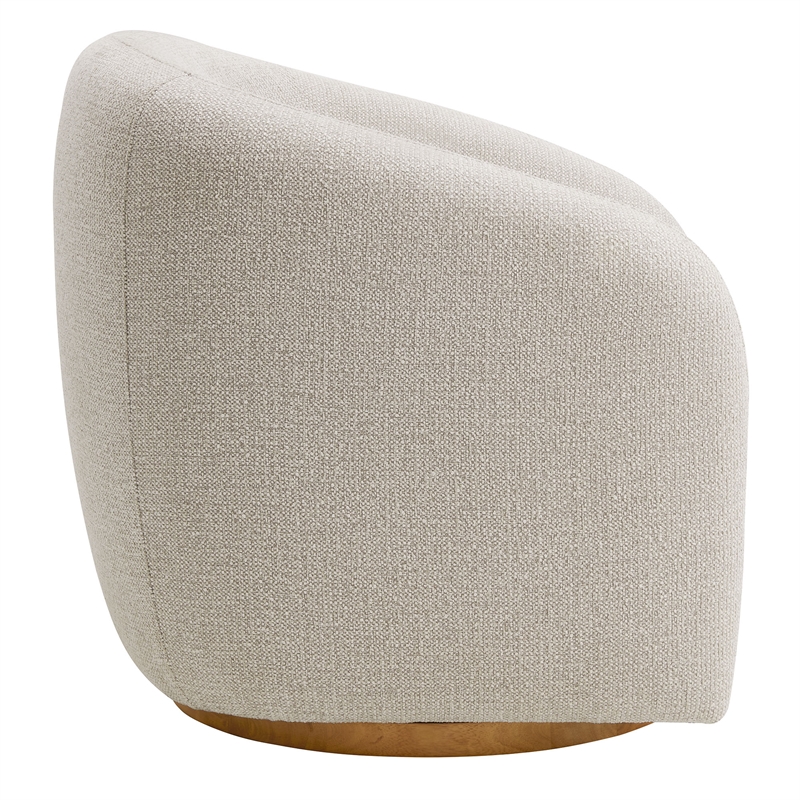 Holland Swivel Chenille Fabric Armchair in Dove Gray