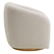 Holland Swivel Chenille Fabric Armchair in Dove Gray
