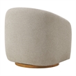 Holland Swivel Chenille Fabric Armchair in Dove Gray