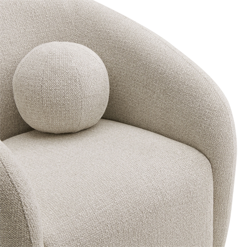 Holland Swivel Chenille Fabric Armchair in Dove Gray
