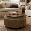 Maris Seagrass and Wood Coffee Table in Walnut Natural