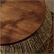 Maris Seagrass and Wood End Table in Walnut Natural