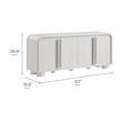 Bellamy Curved 4-Door Sideboard Cabinet in Ash