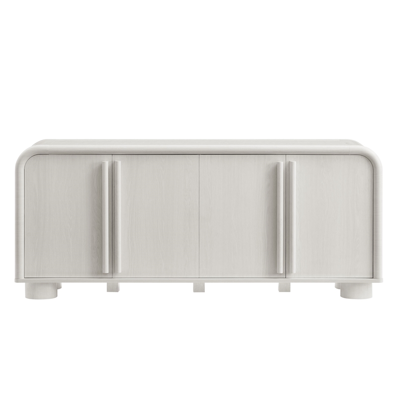 Bellamy Curved 4-Door Sideboard Cabinet in Ash