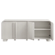 Bellamy Curved 4-Door Sideboard Cabinet in Ash