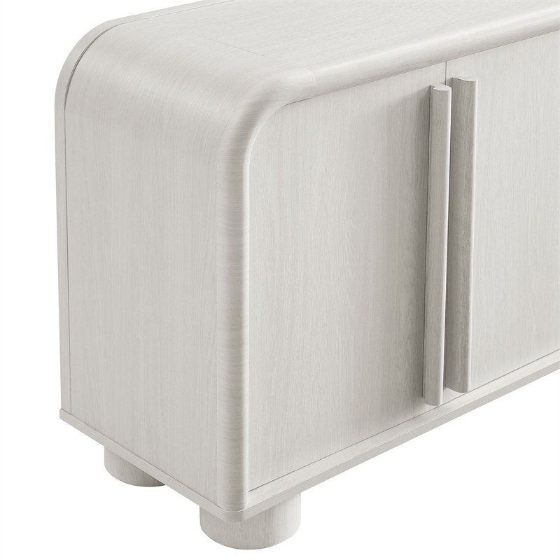 Bellamy Curved 4-Door Sideboard Cabinet in Ash