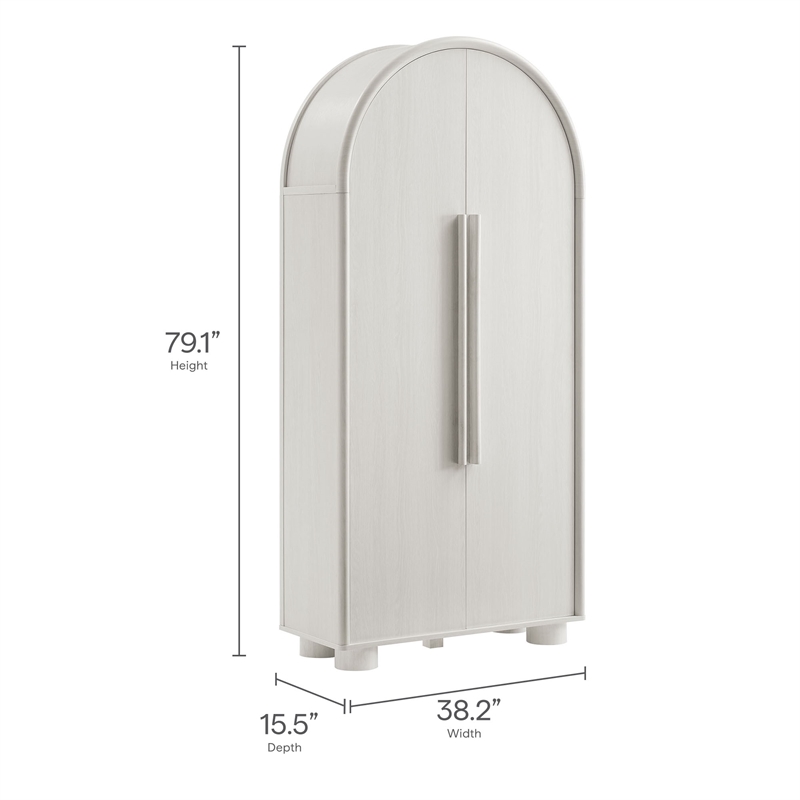 Bellamy Tall Arched Storage Cabinet in Ash