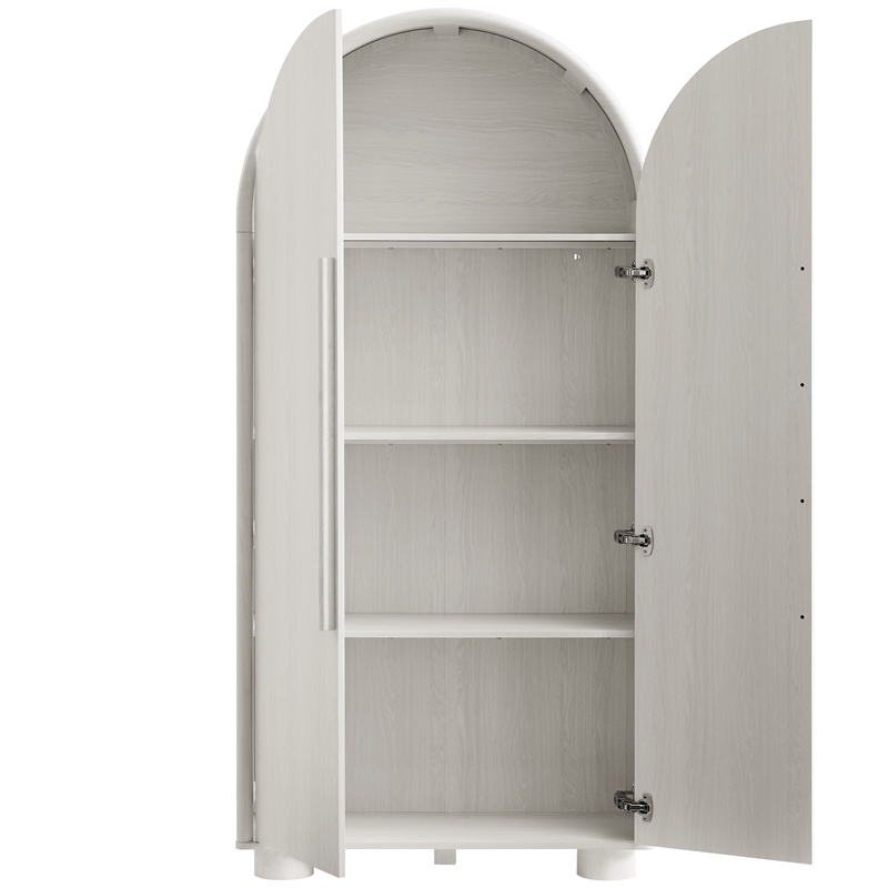 Bellamy Tall Arched Storage Cabinet in Ash