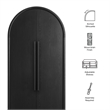 Modway Bellamy Contemporary Tall Arched Storage Cabinet in Black