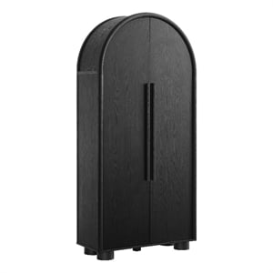 Modway Bellamy Contemporary Tall Arched Storage Cabinet in Black