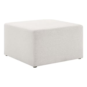 Callum Large 28&quot Square Woven Heathered Fabric Upholstered Ottoman