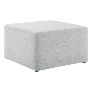 Callum Large 28&quot Square Woven Heathered Fabric Upholstered Ottoman
