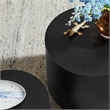 Amani Round Nesting Coffee Tables Set of 2 in Black