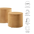 Amani Round Nesting Coffee Tables Set of 2 in Natural
