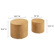 Amani Round Nesting Coffee Tables Set of 2 in Natural