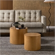 Amani Round Nesting Coffee Tables Set of 2 in Natural