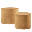 Amani Round Nesting Coffee Tables Set of 2 in Natural