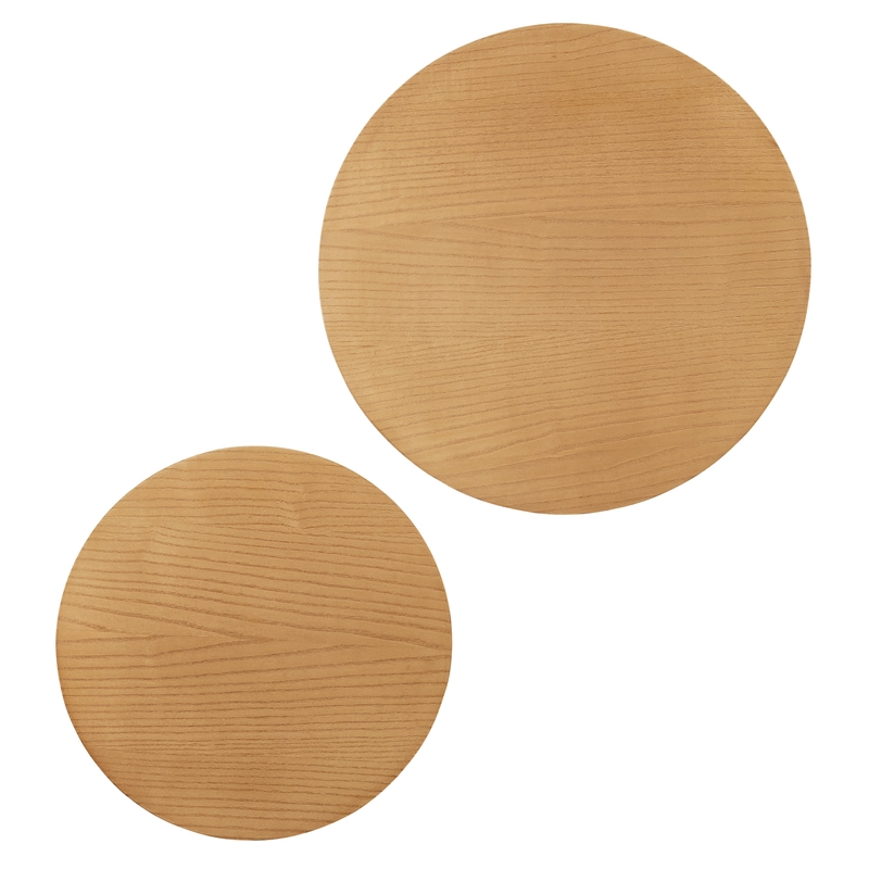 Amani Round Nesting Coffee Tables Set of 2 in Natural