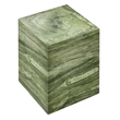 Jordana Square Plinth Indoor - Outdoor Patio Concrete Side Table in Green Marble