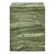 Jordana Square Plinth Indoor - Outdoor Patio Concrete Side Table in Green Marble