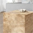 Jordana Square Plinth Indoor - Outdoor Patio Concrete Side Table in Travertine