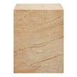 Jordana Square Plinth Indoor - Outdoor Patio Concrete Side Table in Travertine