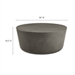 Brion Round Indoor - Outdoor Patio Concrete Coffee Table in Gray
