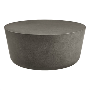 Brion Round Indoor - Outdoor Patio Concrete Coffee Table in Gray
