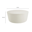 Brion Round Indoor - Outdoor Patio Concrete Coffee Table in White