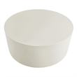 Brion Round Indoor - Outdoor Patio Concrete Coffee Table in White
