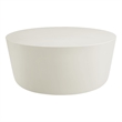 Brion Round Indoor - Outdoor Patio Concrete Coffee Table in White