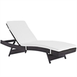 Peer Outdoor Patio Chaise in Espresso White