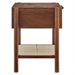 Oswin 1-Drawer Wood Nightstand in Walnut
