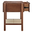 Oswin 1-Drawer Wood Nightstand in Walnut