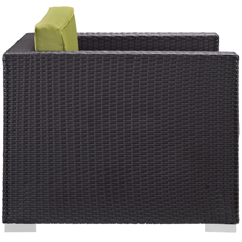Gather Outdoor Patio Armchair in Espresso Peridot