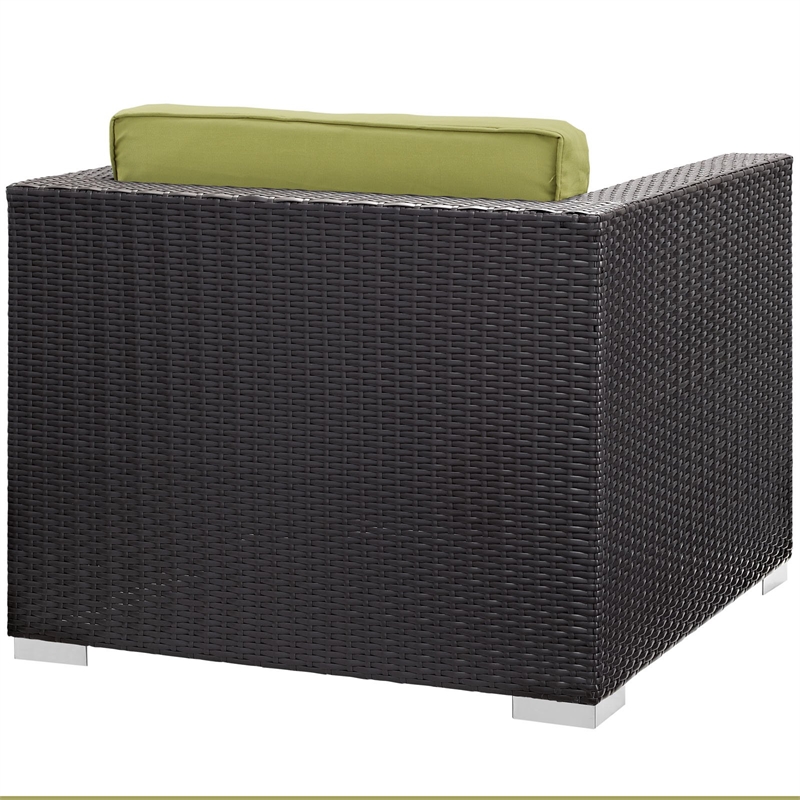 Gather Outdoor Patio Armchair in Espresso Peridot